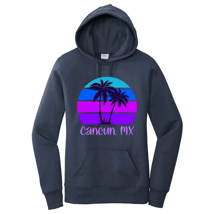 Cancun Mx Beach Vacation Cruise Trip Retro Vintage Great Gift Women's Pullover Hoodie