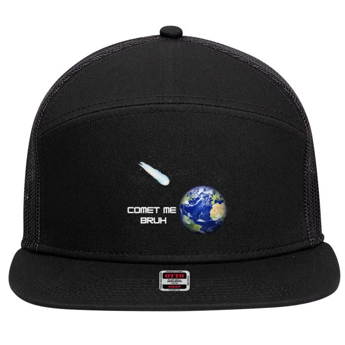 Comet Me Bruh 7 Panel Mesh Trucker Snapback Hat