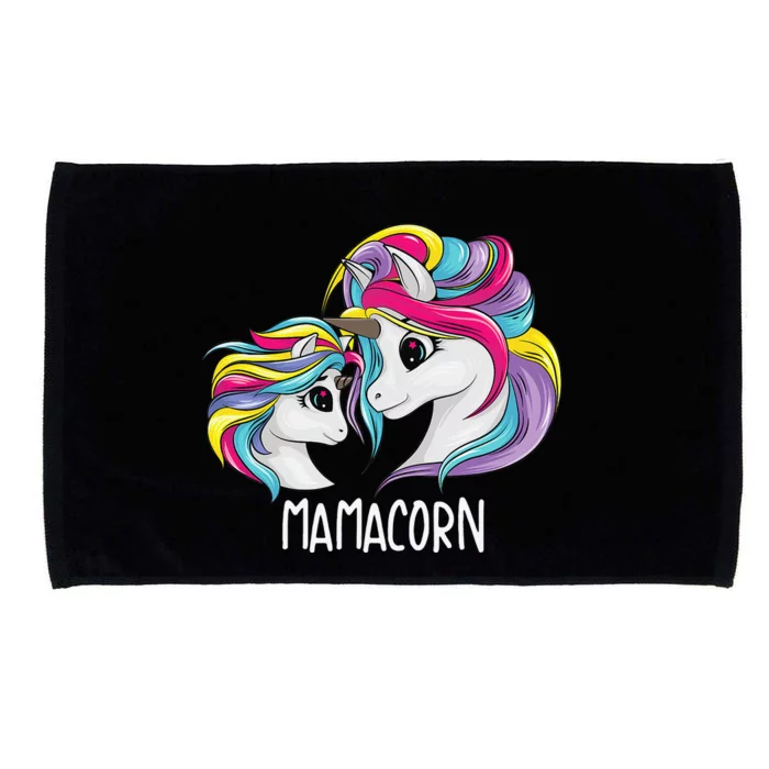 Cute Mom Baby Mama Unicorn Funny Mamacorn Gift For Mom Microfiber Hand Towel