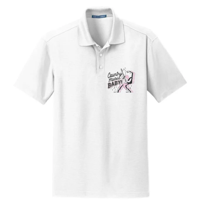 Country Music Baby Frog Dry Zone Grid Performance Polo