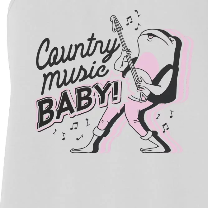 Country Music Baby Frog Women's Racerback Tank