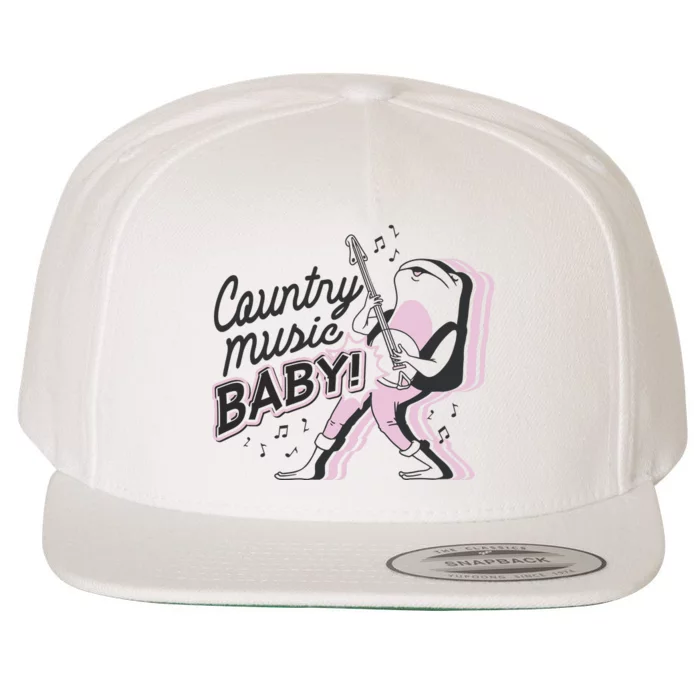 Country Music Baby Frog Wool Snapback Cap