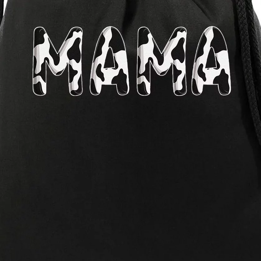 Cow Mama Birthday Family Matching Mothers Day Farm Drawstring Bag