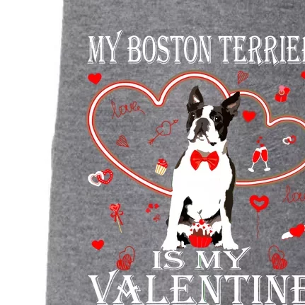 Cute My Boston Terrier Is My Valentines Day Puppy Lover Doggie 3-End Fleece Hoodie