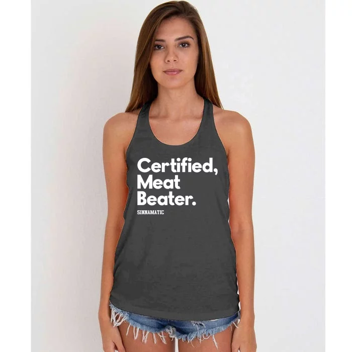 Certified Meat Beater Sinnamatic Women's Knotted Racerback Tank