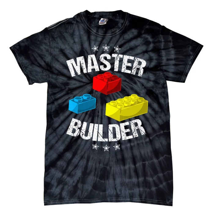 Cool Master Builder Funny Building Blocks Gift Men Women Tie-Dye T-Shirt