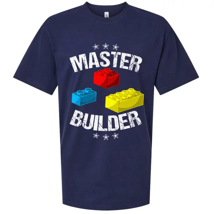 Cool Master Builder Funny Building Blocks Gift Men Women Sueded Cloud Jersey T-Shirt