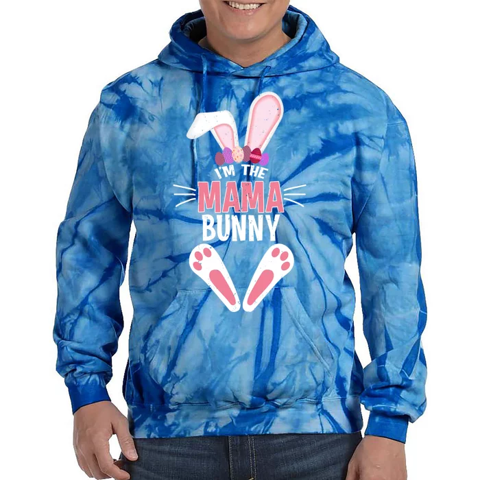 Cute Mama Bunny Costume Easter Matching Family Gift Tie Dye Hoodie