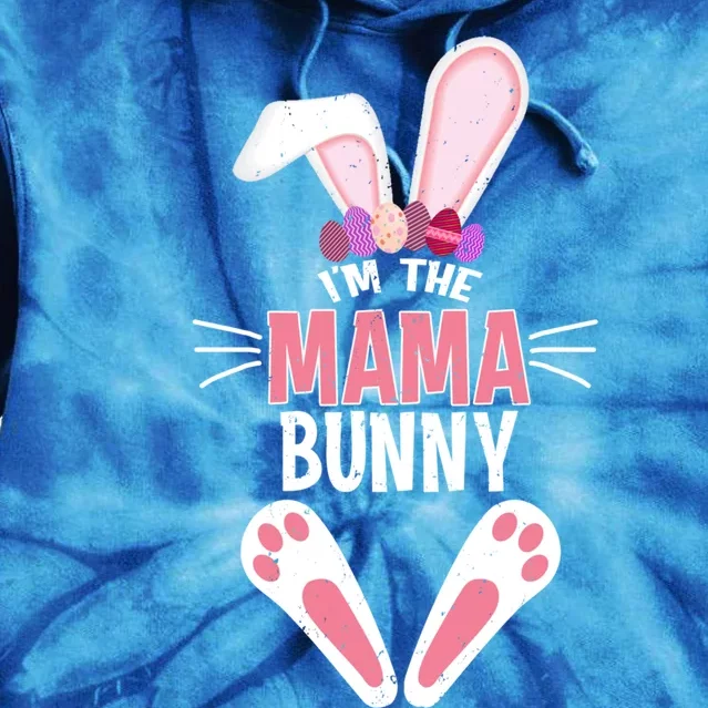 Cute Mama Bunny Costume Easter Matching Family Gift Tie Dye Hoodie