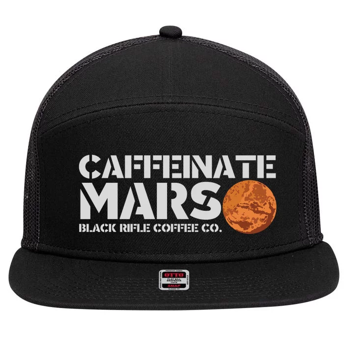 Caffeinate Mars Black Rifle Coffee Co. 7 Panel Mesh Trucker Snapback Hat