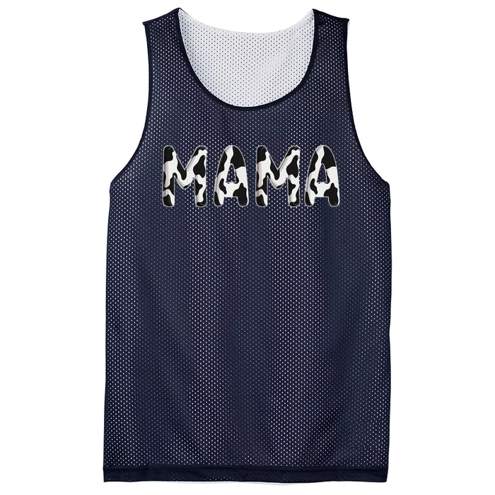 Cow Mama Birthday Family Matching Mothers Day Boy Girl Farm Mesh Reversible Basketball Jersey Tank