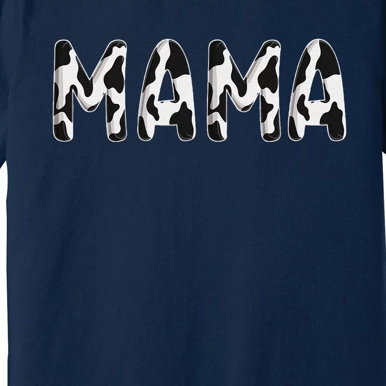 Cow Mama Birthday Family Matching Mothers Day Boy Girl Farm Premium T-Shirt