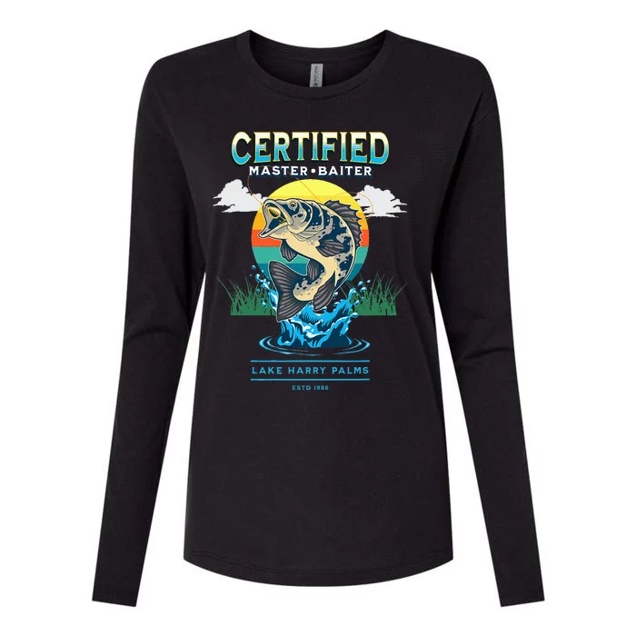 Certified Master Baiter Funny Fishing Womens Cotton Relaxed Long Sleeve T-Shirt