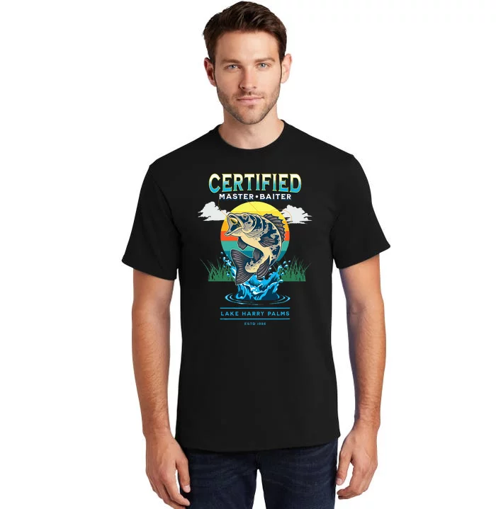 Certified Master Baiter Funny Fishing Tall T-Shirt