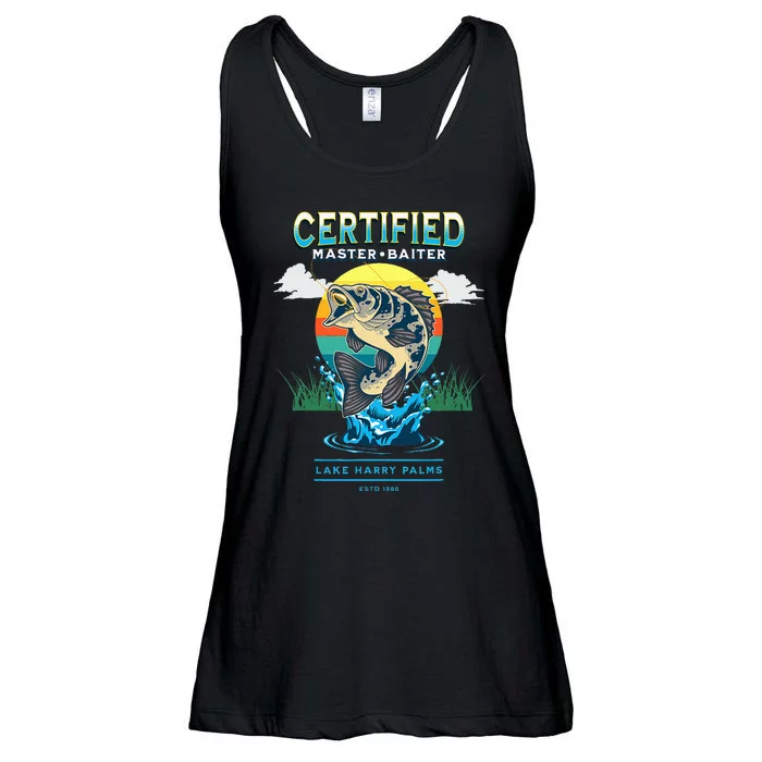 Certified Master Baiter Funny Fishing Ladies Essential Flowy Tank