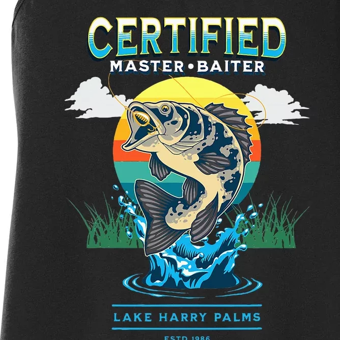 Certified Master Baiter Funny Fishing Women's Racerback Tank