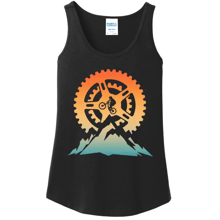 Cute Mountain Bike Art Offroad Mountain Biking Ladies Essential Tank