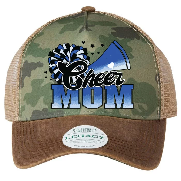 Cheer Mom Blue White Legacy Tie Dye Trucker Hat