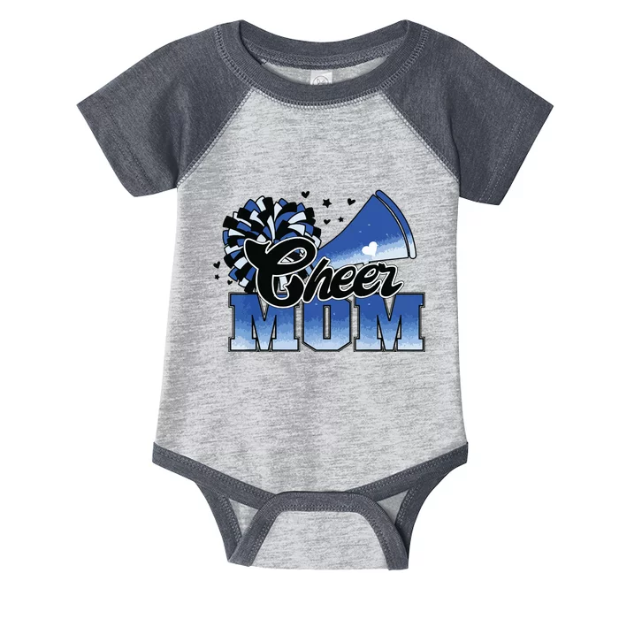 Cheer Mom Blue White Infant Baby Jersey Bodysuit