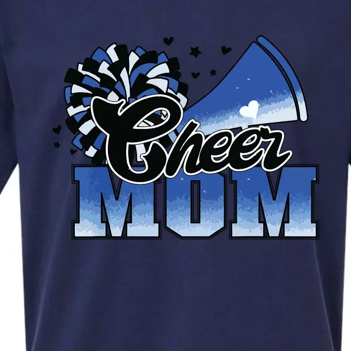 Cheer Mom Blue White Sueded Cloud Jersey T-Shirt