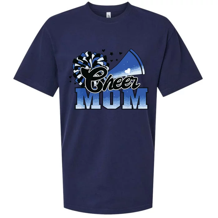 Cheer Mom Blue White Sueded Cloud Jersey T-Shirt