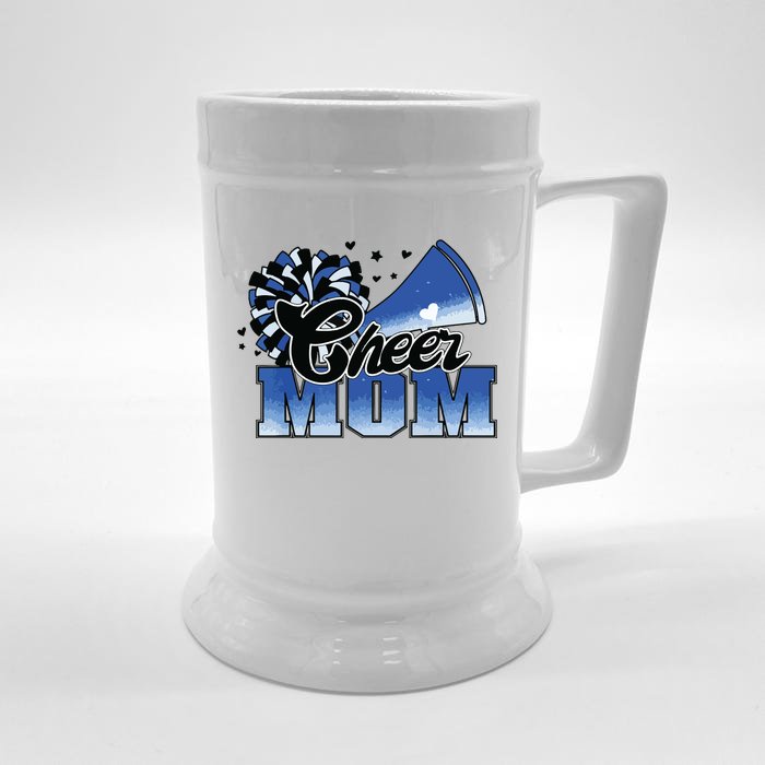 Cheer Mom Blue White Front & Back Beer Stein