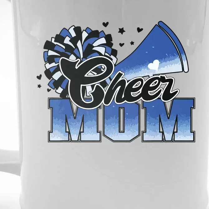 Cheer Mom Blue White Front & Back Beer Stein