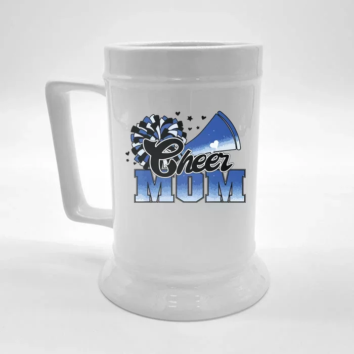 Cheer Mom Blue White Front & Back Beer Stein