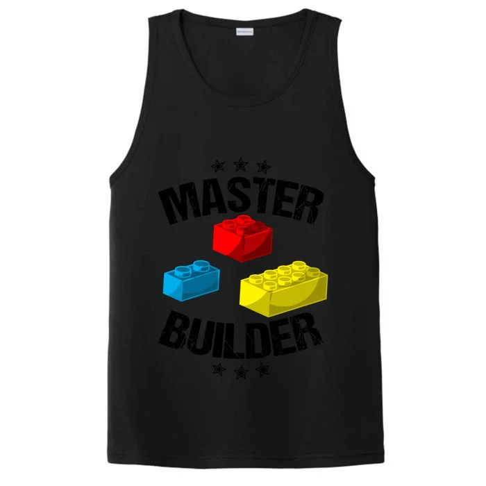 Cool Master Builder Funny Building Blocks Gift Gift Performance Tank