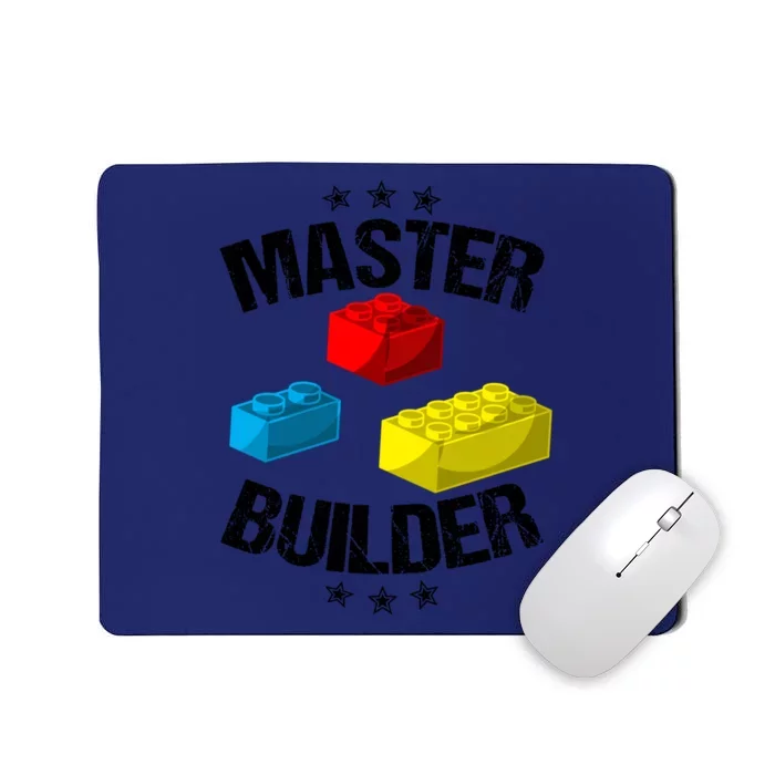 Cool Master Builder Funny Building Blocks Gift Gift Mousepad