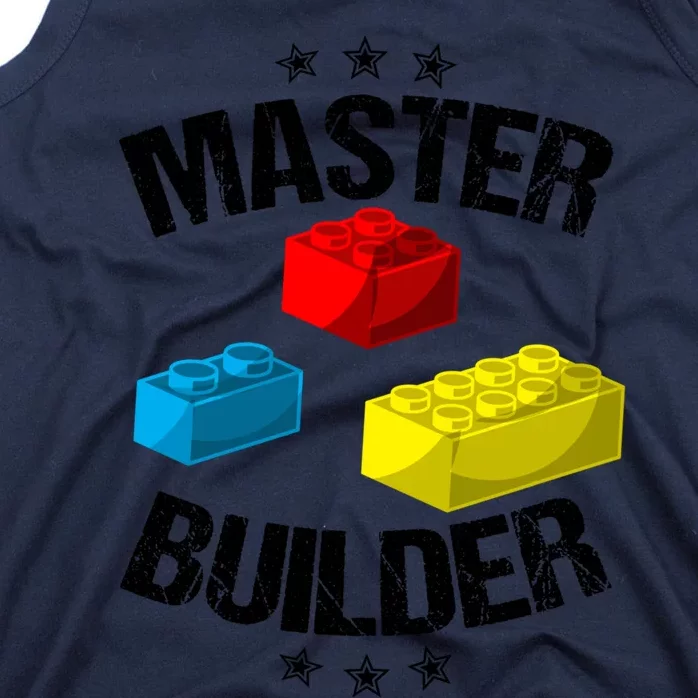 Cool Master Builder Funny Building Blocks Gift Gift Tank Top