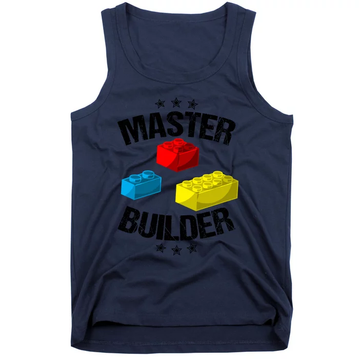 Cool Master Builder Funny Building Blocks Gift Gift Tank Top