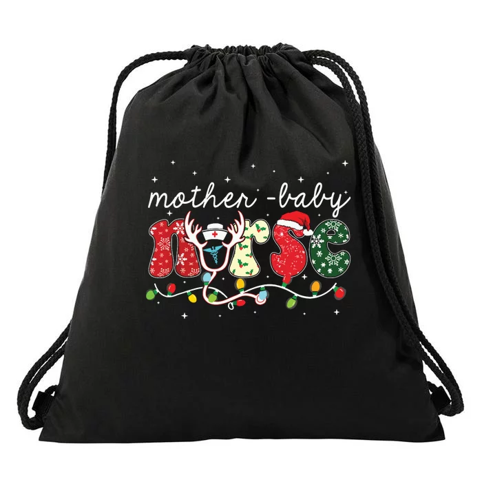 Christmas Mother Baby Nurses Wrap The Best Gifts Drawstring Bag