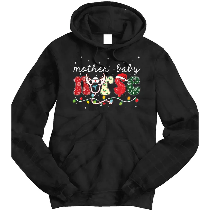 Christmas Mother Baby Nurses Wrap The Best Gifts Tie Dye Hoodie