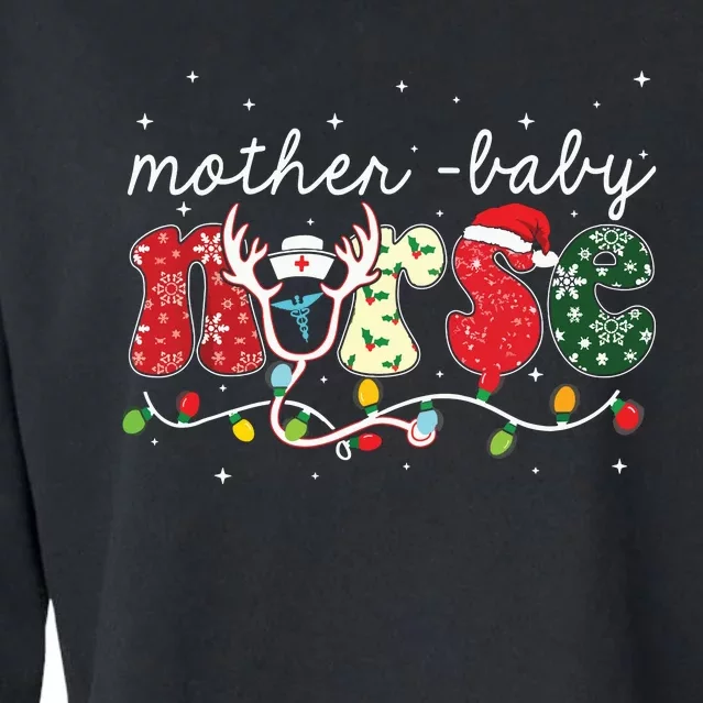 Christmas Mother Baby Nurses Wrap The Best Gifts Cropped Pullover Crew