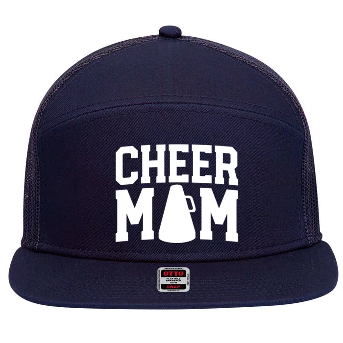 Cheer Mom Cute Gift Cheerleader Mom Funny Gift Mother Cool Gift 7 Panel Mesh Trucker Snapback Hat