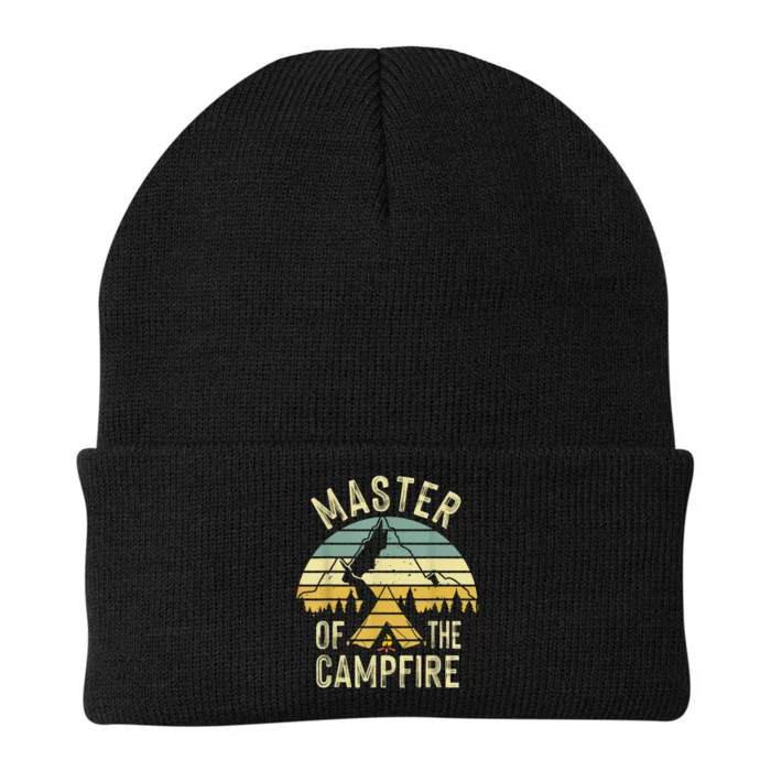 Cool Master Campfire Funny Camping Gift For Men Women Knit Cap Winter Beanie