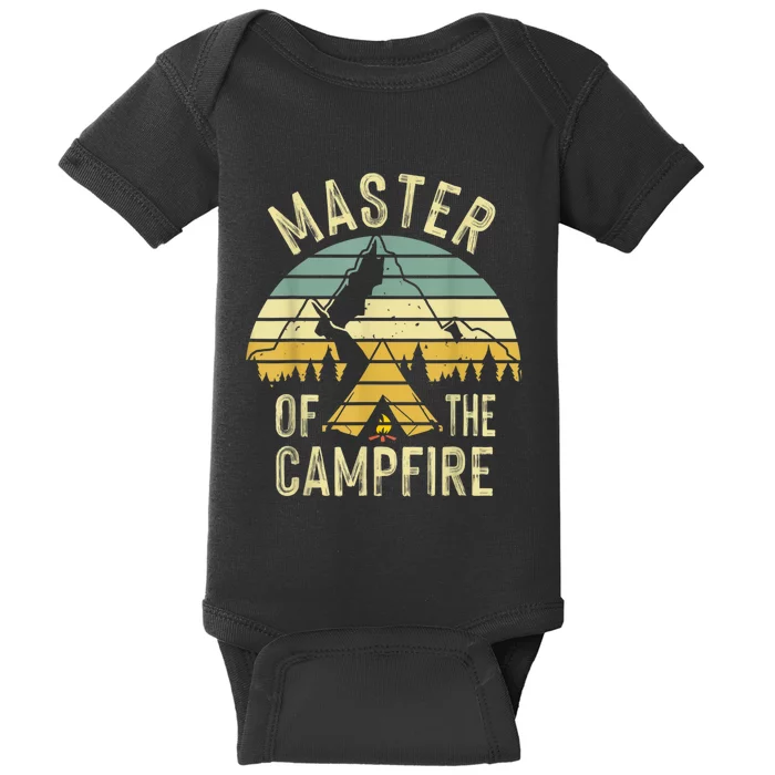 Cool Master Campfire Funny Camping Gift For Men Women Baby Bodysuit