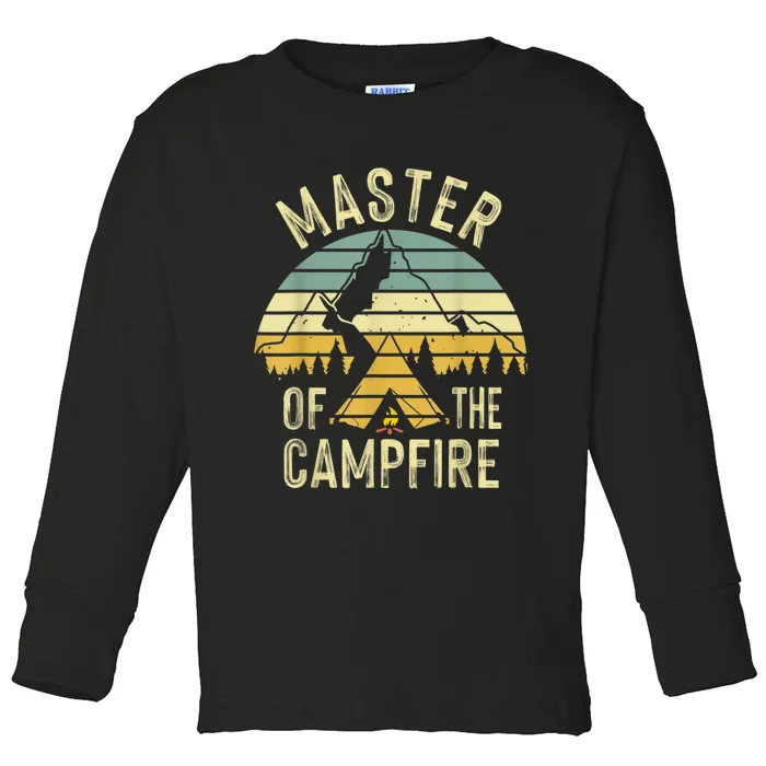 Cool Master Campfire Funny Camping Gift For Men Women Toddler Long Sleeve Shirt