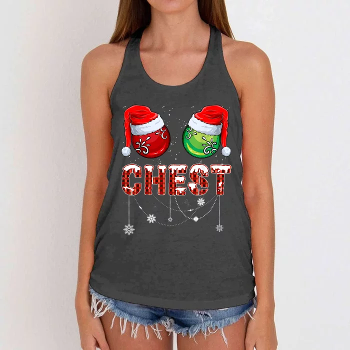 Christmas Matching Couple Family Chestnuts Women's Knotted Racerback Tank