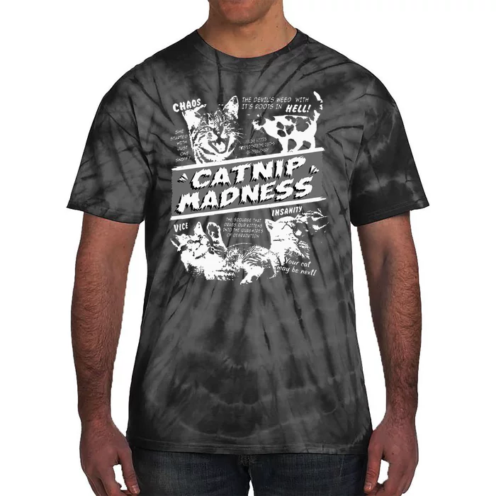 Catnip Madness Cute Kitten Funny Cat Pet Humor Tie-Dye T-Shirt