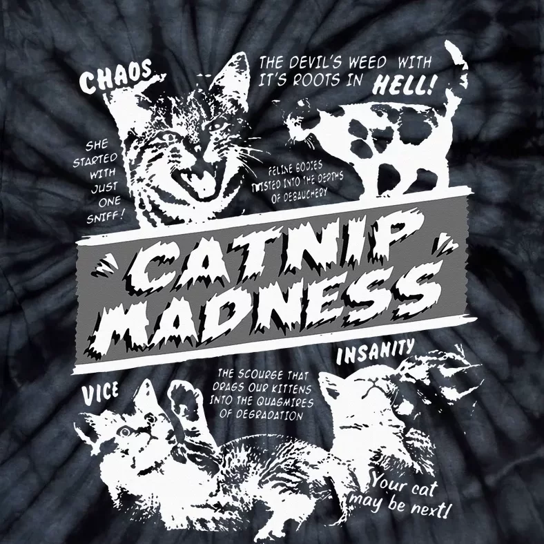 Catnip Madness Cute Kitten Funny Cat Pet Humor Tie-Dye T-Shirt