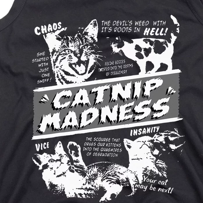 Catnip Madness Cute Kitten Funny Cat Pet Humor Tank Top