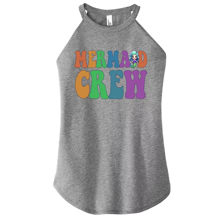 Cute Mermaid Crew Summer Sunshine Vacation Hello Beach Gift Women’s Perfect Tri Rocker Tank