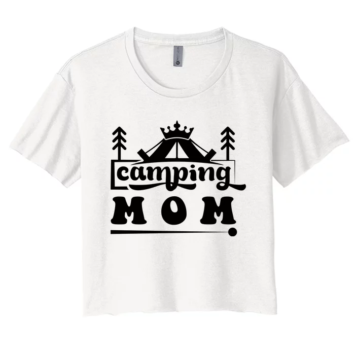 Camping Mom Women's Crop Top Tee