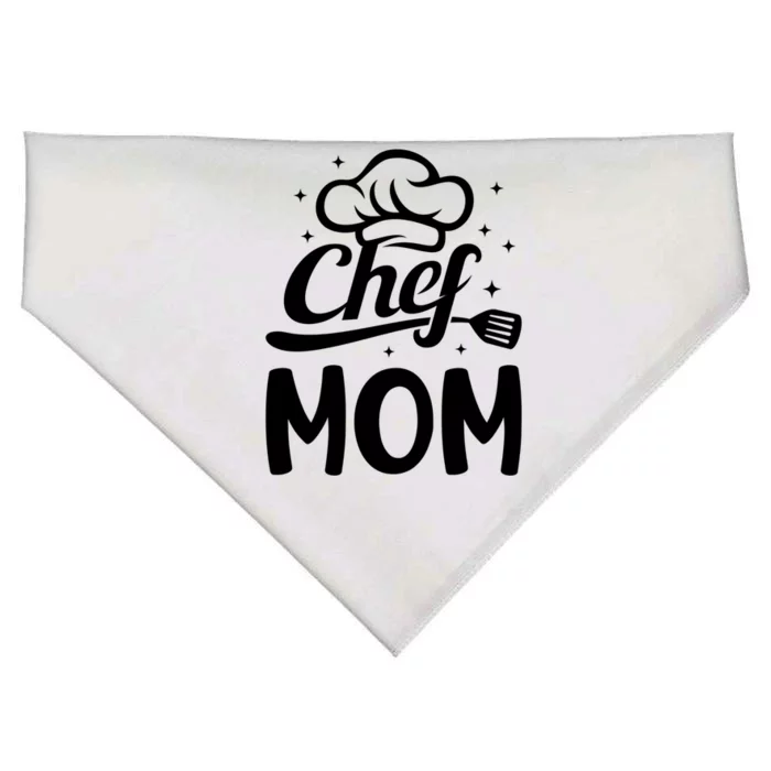 Chef Mom Culinary Mom Restaurant Cooking Kitchen Cooking Mom Cool Gift USA-Made Doggie Bandana