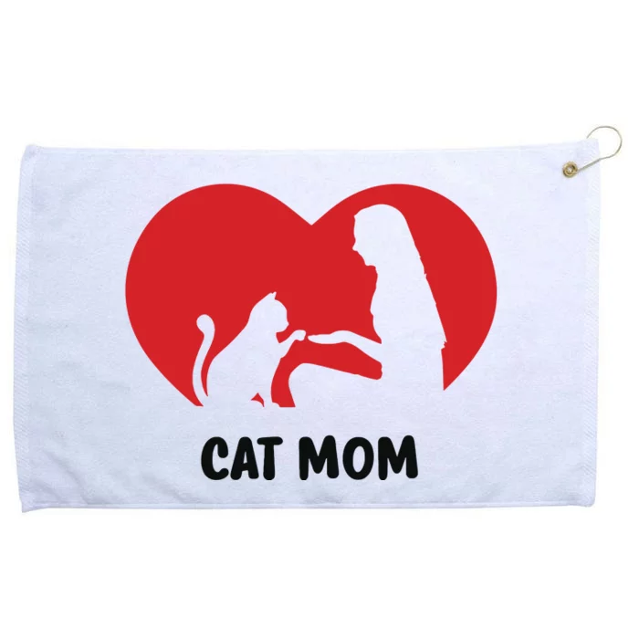 Cat Mom Cat Momma Cat Mommy Cat Mother Cat Heart Sweatshirt Grommeted Golf Towel