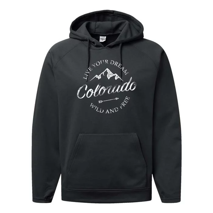 Colorado Mountains Performance Fleece Hoodie