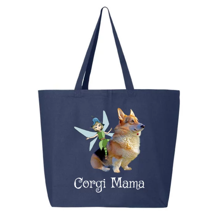 Corgi Mama Cute Pembroke Welsh Corgi And Fairy Retro Dog Lover Gift 25L Jumbo Tote