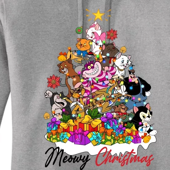 Cat Marie Cheshire Meowy Christmas Cat Very Merry Women's Pullover Hoodie